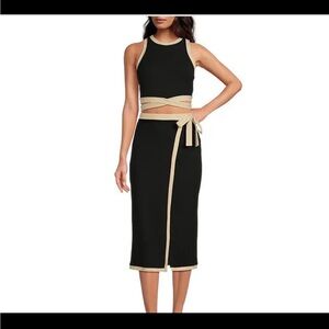Gianni Bini Black and Tan Skirt Set